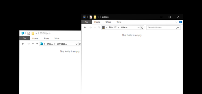 Windows 10 Explorer-Fenster hat keinen Rand