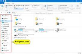 nastavení navigačního podokna Průzkumníka souborů Windows 10