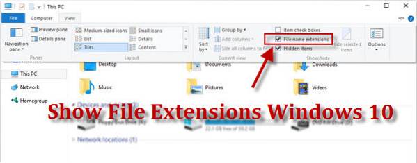 windows 10 file format show
