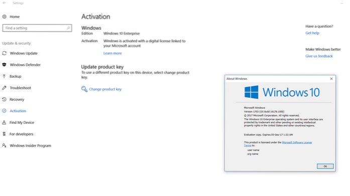 aktivace náhledu zasvěceného systému Windows 10