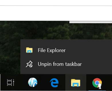 skokový seznam Windows 10 zmizel