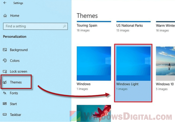 descărcare temă Windows 10 light