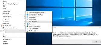 složka pro umístění poštovní aplikace systému Windows 10