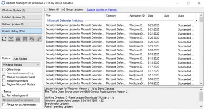 windows 10 manual update tool