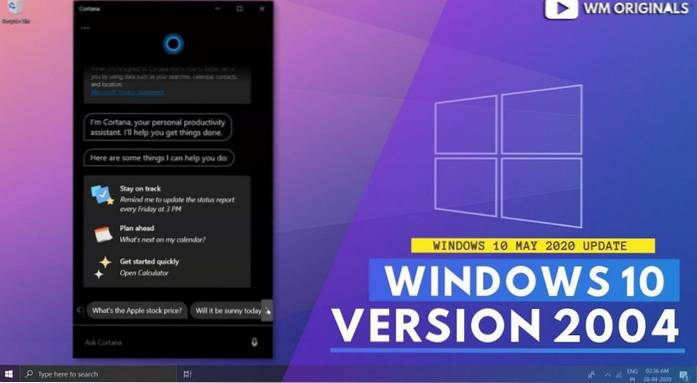 Windows 10 května 2020 aktualizace ISO