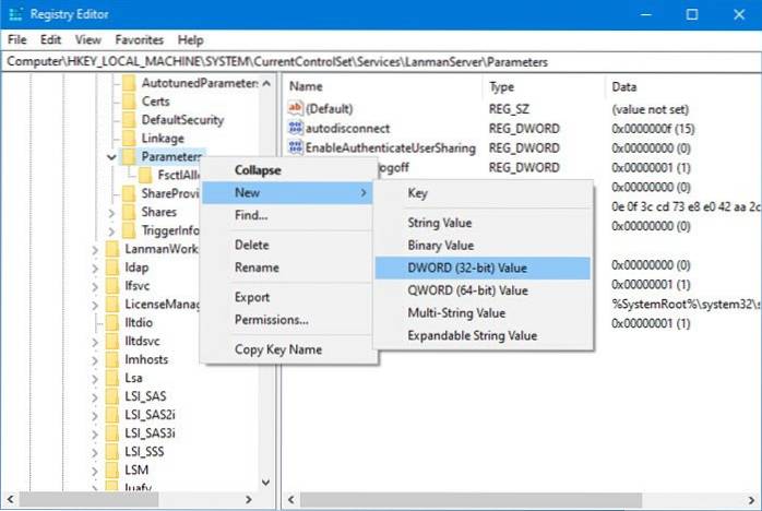 modifications du registre de Windows 10 pour améliorer les performances