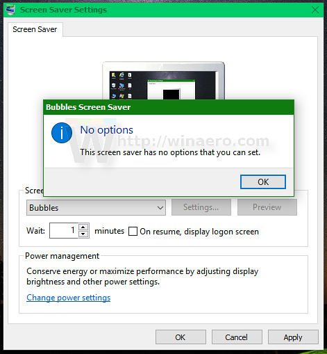 spořič obrazovky Windows 10 transparentní