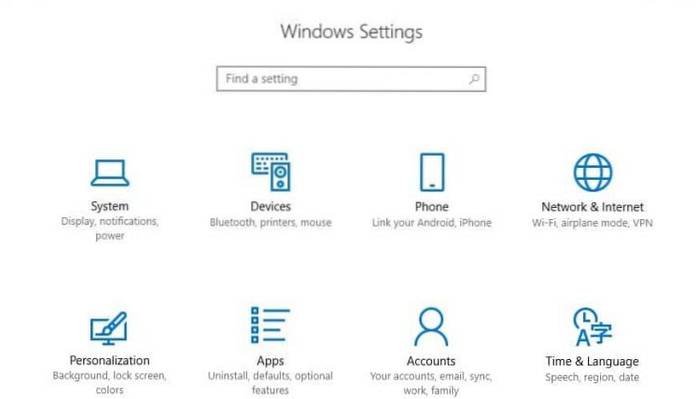 la configuración de Windows 10 no funciona 2020