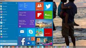o menu iniciar do windows 10 não mostra