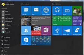 nabídka Start systému Windows 10 zobrazuje pouze dlaždice