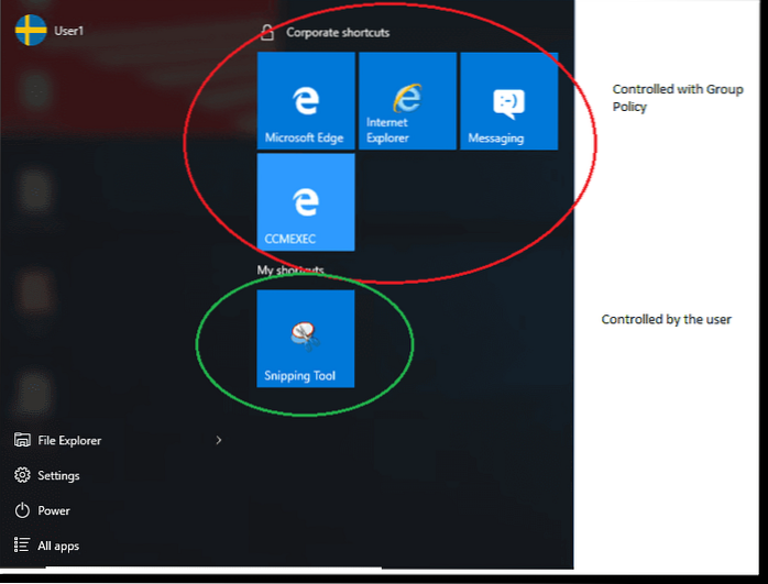 finestre del menu di avvio di Windows 10 bloccate