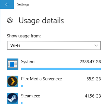 windows 10 system network usage
