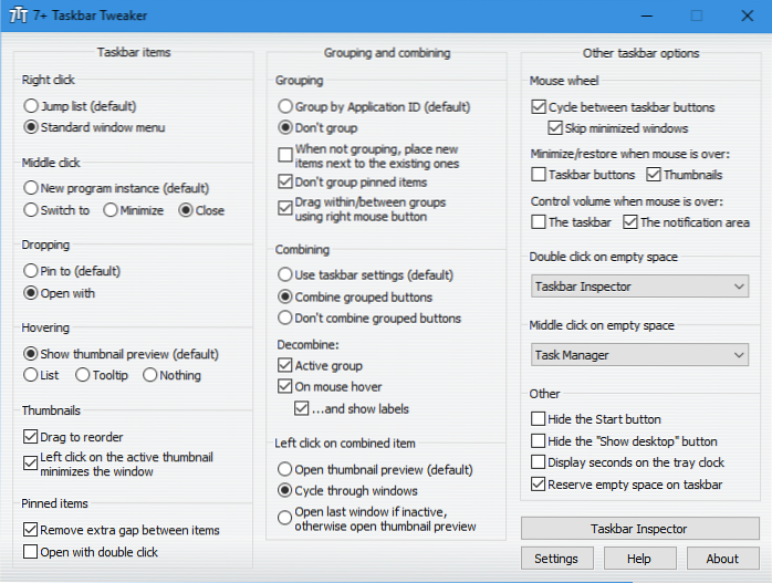 vylepšení hlavního panelu systému Windows 10