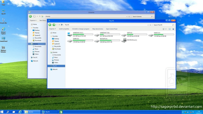 tema Windows 10 per Windows XP