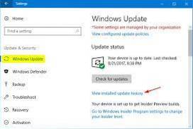 Windows 10 met à jour manuellement