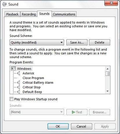 Windows 10 Windows 7 suoni