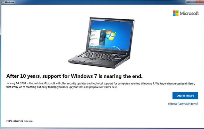 koniec wsparcia dla systemu Windows 7