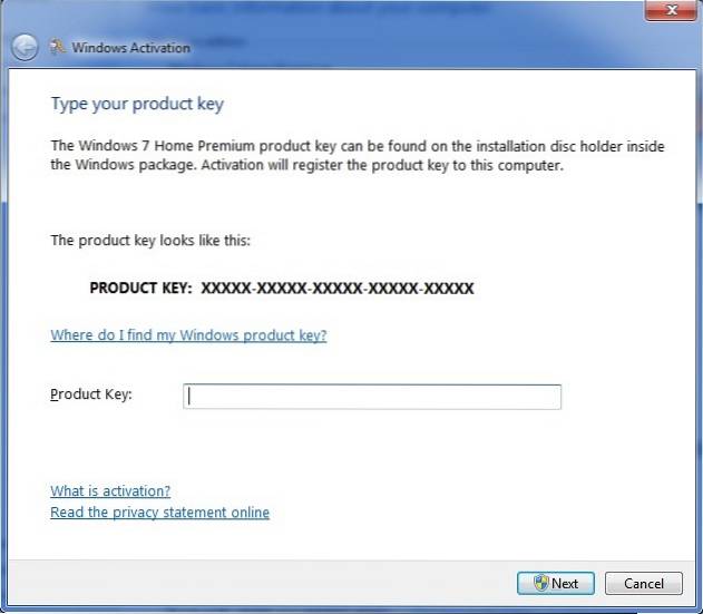 windows 7 installer sans clé
