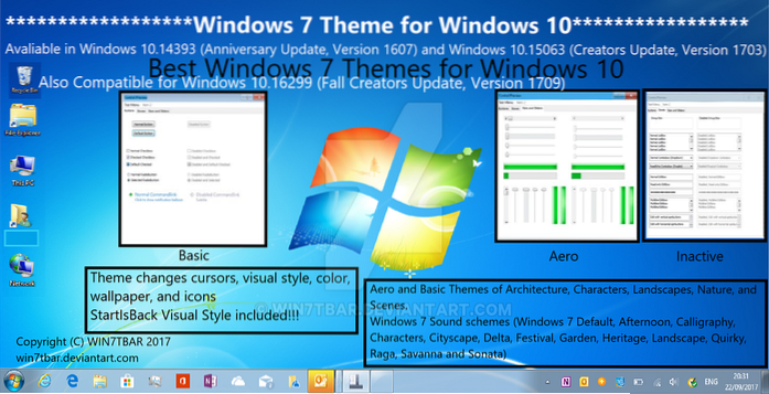 téma Windows 7 pro Windows 10