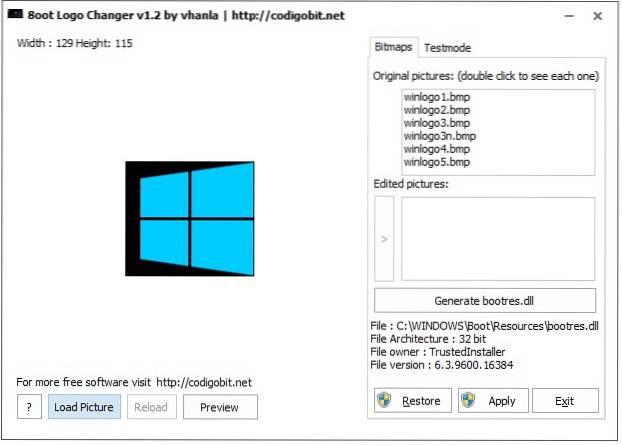 Windows 8.1 změna bootovacího loga
