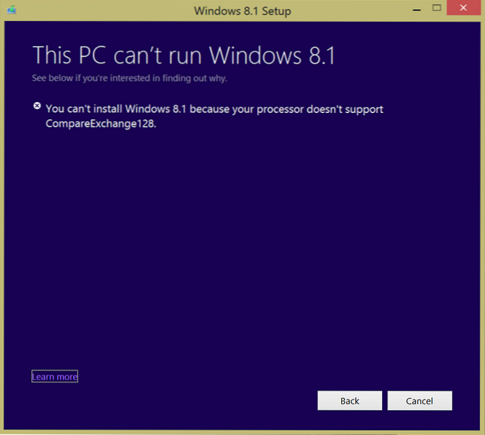 Windows 8.1 kompatibilní procesor