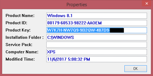 Windows 8.1 obțin cheia de produs