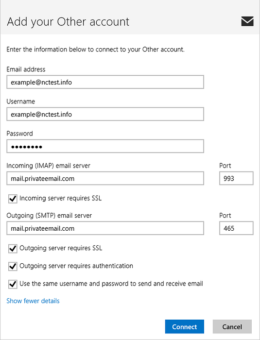 Windows 8 E-Mail-Setup