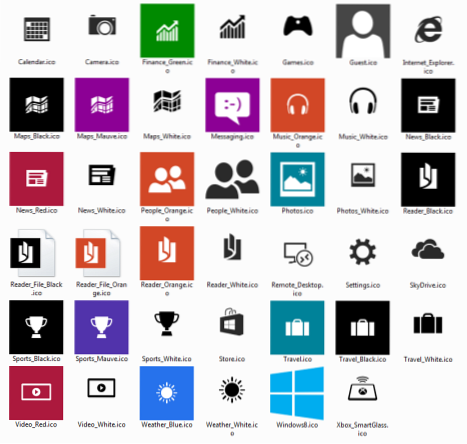 pictograme Windows 8
