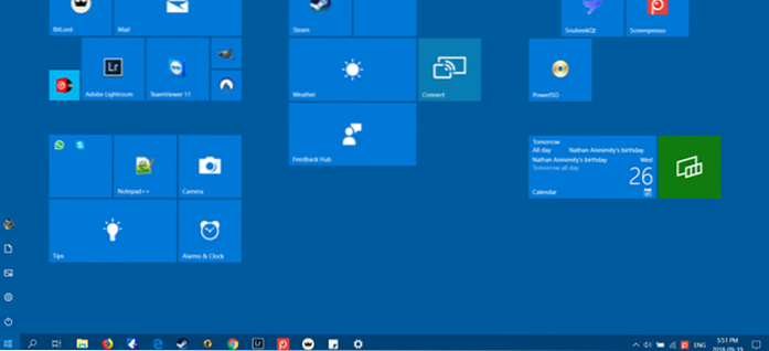 menu di avvio di Windows 8 per Windows 10