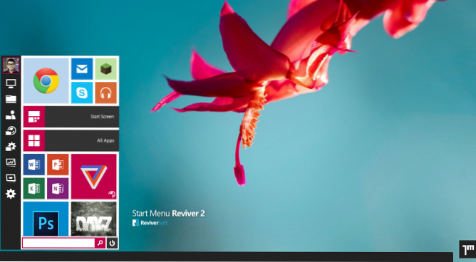 menu di avvio di Windows 8 non visualizzato