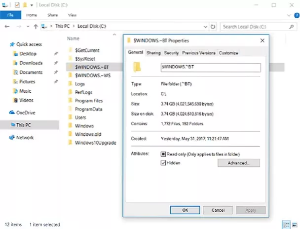 Windows bt složky odstranit