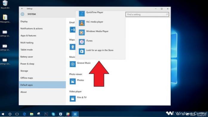 Windows výchozí hudební přehrávač