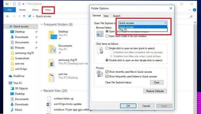 sfaturi și trucuri pentru Windows Explorer