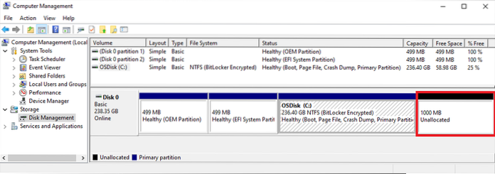 windows breiden partitie uit