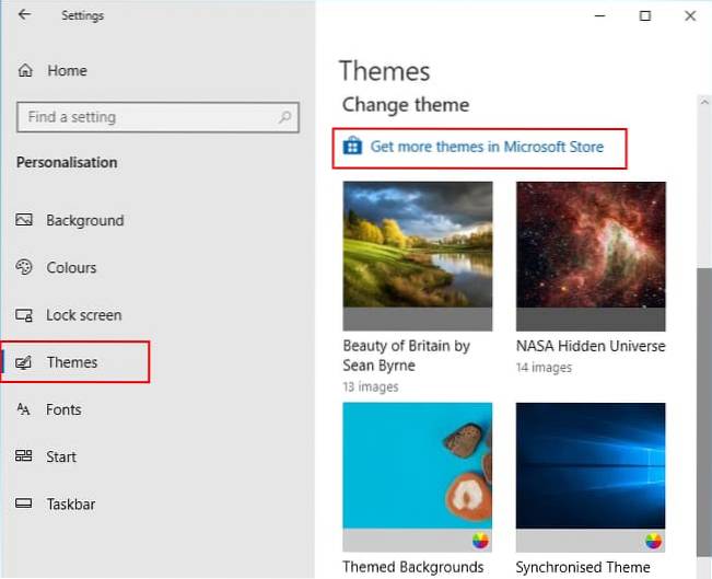 windows synced themes