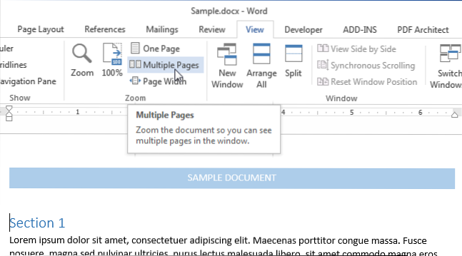 Das Word-Print-Layout zeigt zwei Seiten