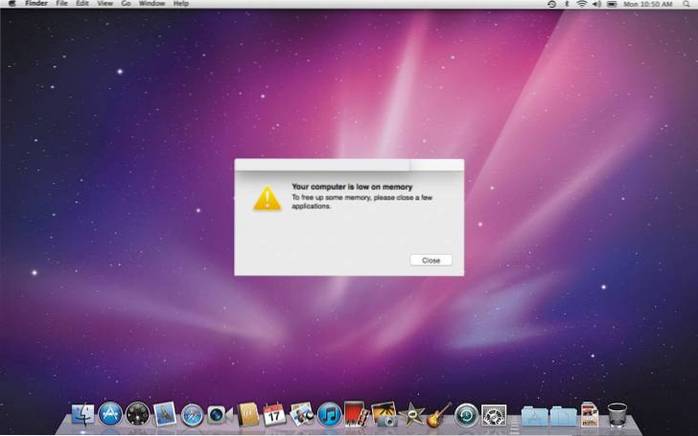 computerul dvs. are puțină memorie Mac