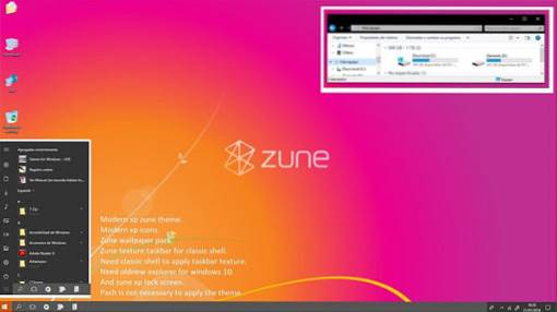 thème zune pour windows 10